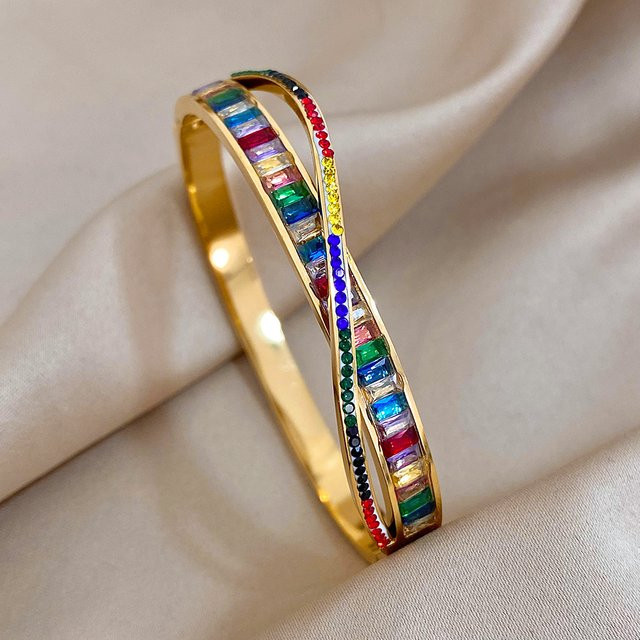 Greatera Armband, Edelstahl, vergoldet, Zirkonia, Damen - Bild 1