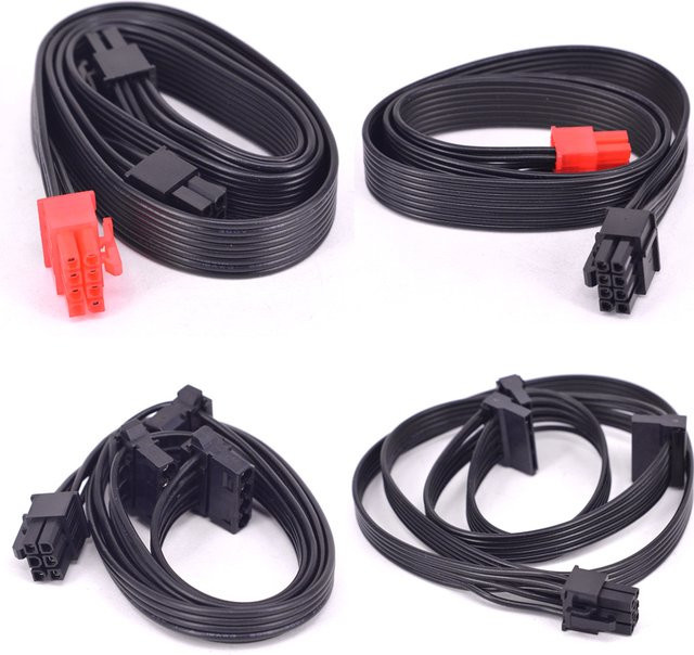 Thermaltake TT Modular PCIe und SATA Peripheriekabel in Schwarz - Bild 1