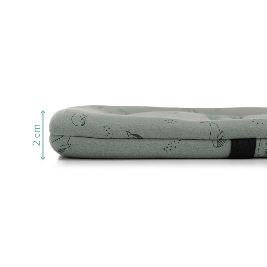 Fillikid Sitzauflage aus Baumwolle und Schaumstoff in Grün, Breite: 70,0 cm, Tiefe: 32,0 cm - Bild 2