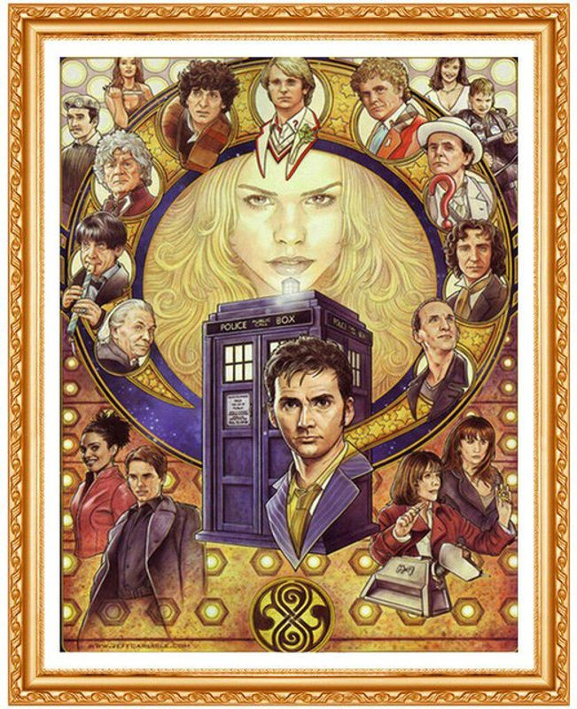 FIYO 5D Diamantgemälde Doctor Who Porträt zum Selbermachen, mehrfarbig, B/H: 30 x 20 cm - Bild 1