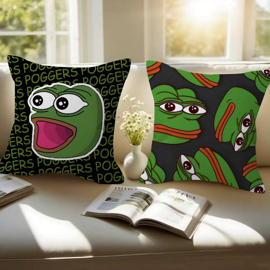 Personalisierter Kissenbezug Pepe der Frosch für das Kinderzimmer, quadratisch, Grün, Breite: 30 cm, Höhe: 30 cm - Bild 2
