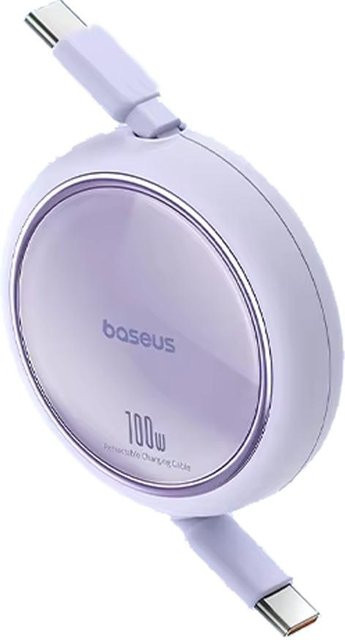 Baseus Dual-Head Typ-C Teleskop-Ladekabel PD100W CTOC Auto-Schnellladung, Länge: 1 m, violett - Bild 1