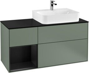 V&B Waschtischunterschrank Finion mit Abdeckplatte in Blau Matt Lacquered, Breite: 120 cm, Tiefe: 50,1 cm, Höhe: 50,1 cm - Bild 1