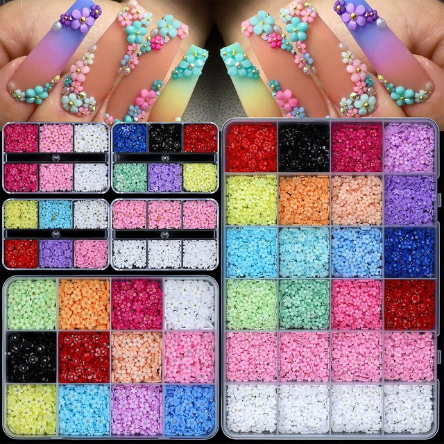 Misscheering Nagelcharms 3D Acryl-Blumen, Mehrfarbig, Unisex - Bild 1