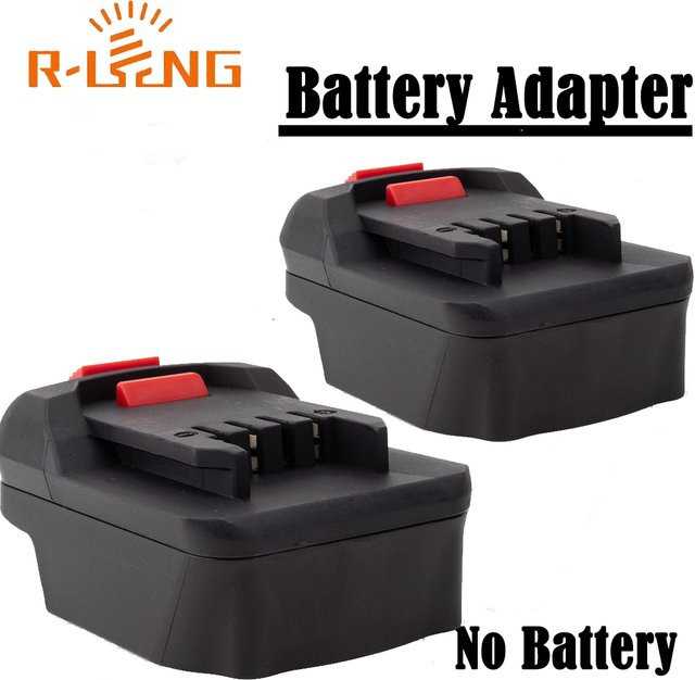 2 Stück Adapter-Konverter für Makita 18V BL1860 Akku zur Verwendung mit Lidl Parkside X20V Li-Ion Elektrowerkzeugen, Farbe: Schwarz - Bild 1