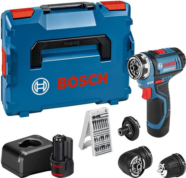 Bosch Professional Akku-Bohrschrauber GSR 12V-15 FC in Blau mit 2 Akkus - Bild 1
