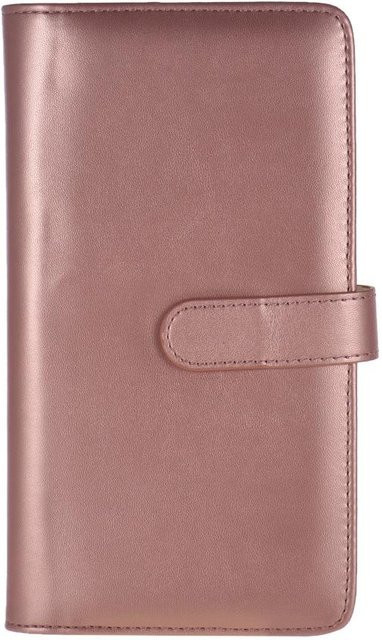 Igeteck Tragbares Mini-Fotoalbum mit 80 Taschen und Magnetverschluss in Pink - Bild 1