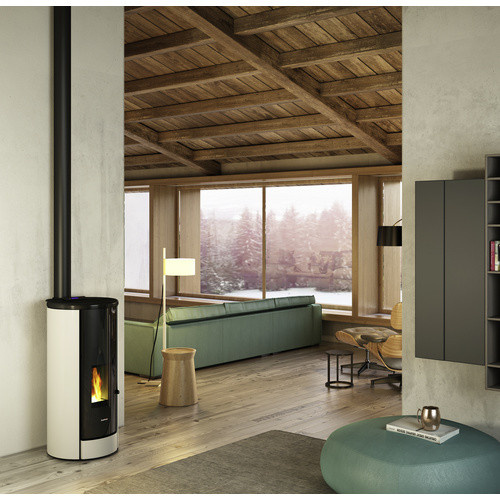 Freepoint Pelletofen Breeze in Weiß mit 9,1 kW Leistung und WLAN-Funktion - Bild 4