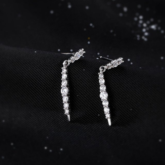 FANGSU Ohrringe 925 Silber, Zirkonia, Damen - Bild 1