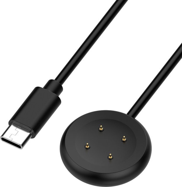 Google Pixel Watch 3 und Pixel Watch 2 USB-C Magnetisches Ladekabel in Schwarz/Weiß, Länge: 1 m - Bild 1