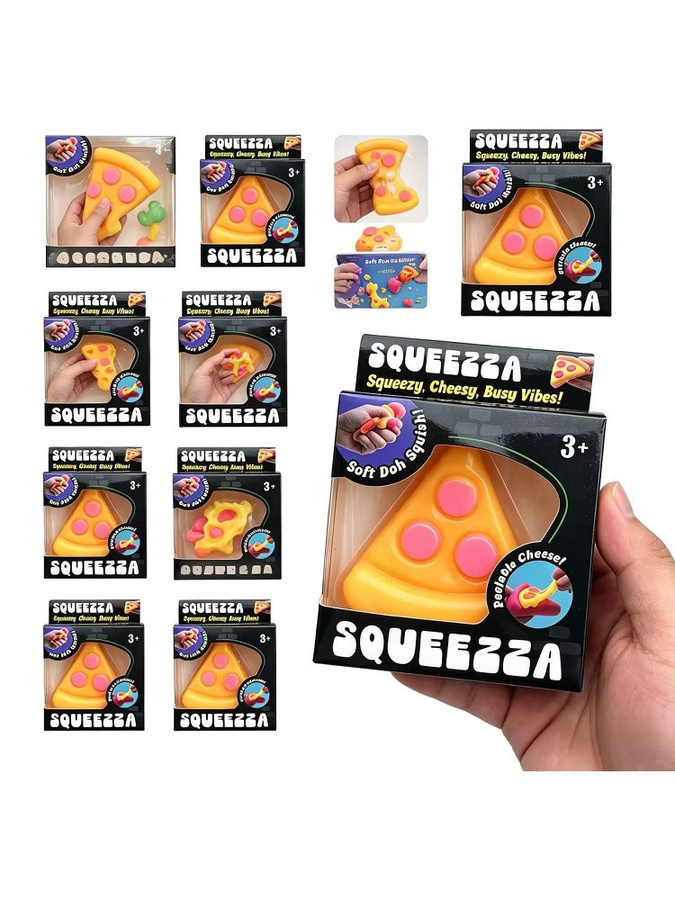 Needoh Pizza, Quetsch- und Dekompressionsspielzeug, mit Box - Bild 5