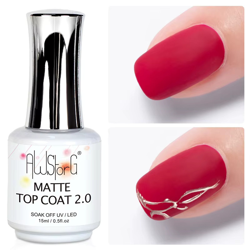AWStorG Matt Top Coat 2.0, 15 ml, Gel-Nagellack - Bild 2