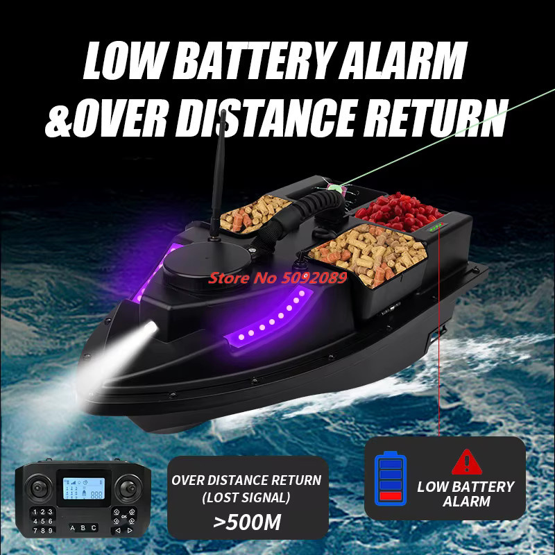 Tccicadas Angeln Köder Boot, RC, mit LED Beleuchtung, GPS Auto Return - Bild 4