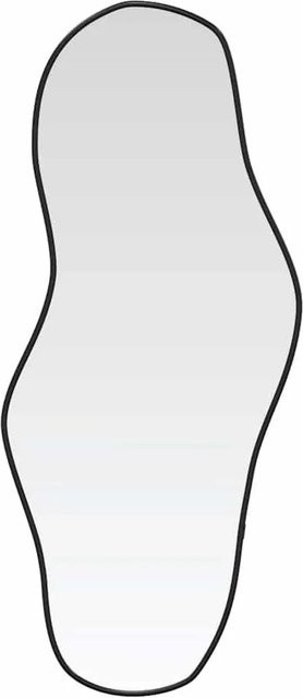 vidaXL Wandspiegel Schwarz mit minimalistischer Ästhetik aus Glas und PVC, Breite: 60 cm, Höhe: 25 cm - Bild 1