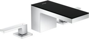 Hansgrohe Axor MyEdition 3-Loch-Waschtischarmatur in Chrom/Schwarz Glänzend mit Schwenkauslauf und Pop-up-Abfluss - Bild 1