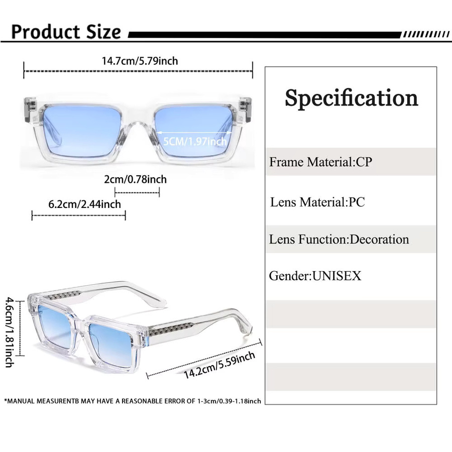 HBK Sonnenbrille Eckig, Herren, Vollrand, Kunststoff, transparent - Bild 2