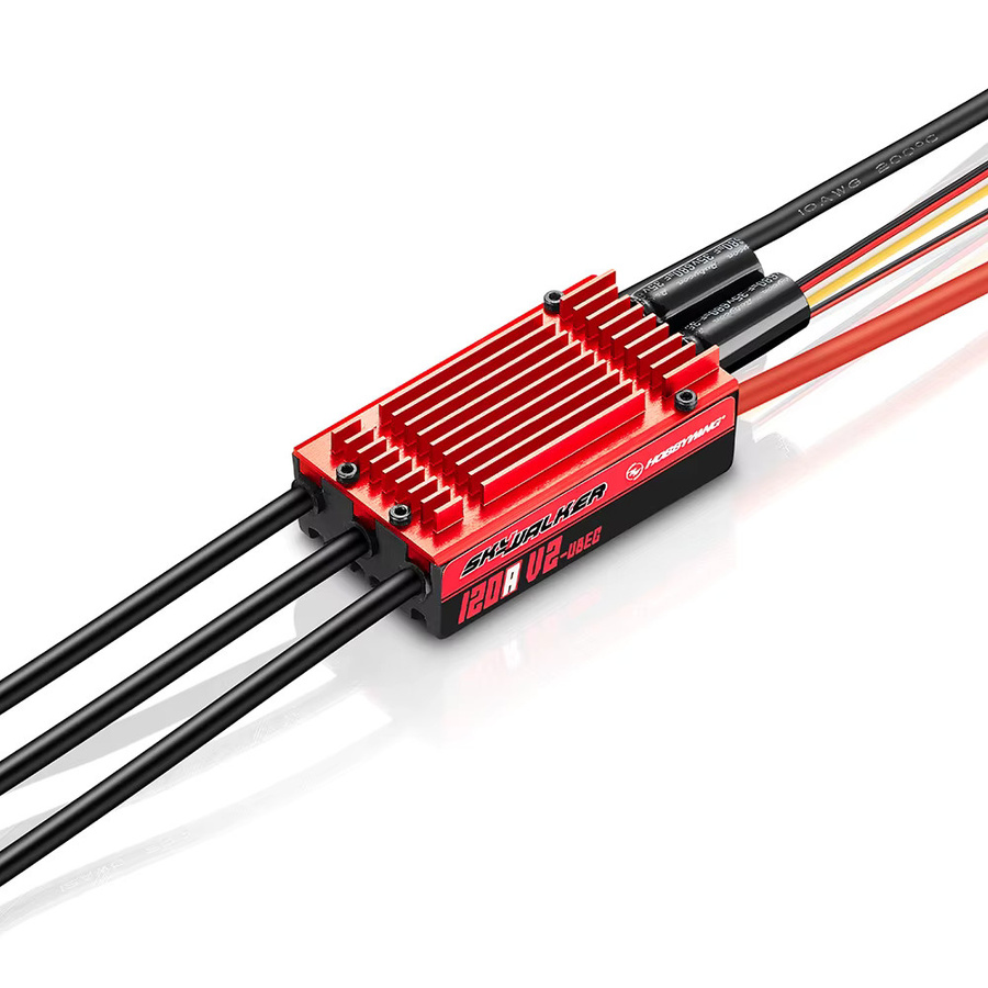 Hobbywing Skywalker 120A V2 Bürstenloser ESC mit BEC für RC Drohnen und Flugzeuge, Rot, 3-8S - Bild 2