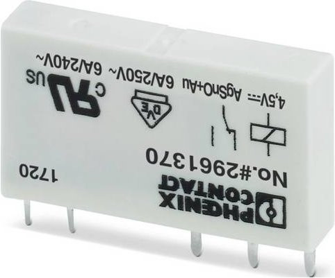 Phoenix Contact REL-MR-4,5DC/21AU Miniaturrelais mit 4,5 V/DC Nennspannung und 1 Wechsler, 10 Stück, Weiß - Bild 1