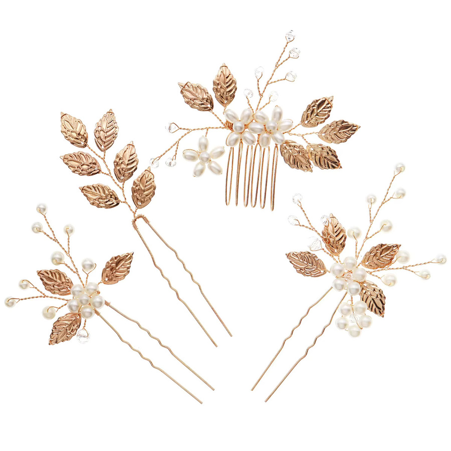 Haarnadeln Set, Perlen, Blumen, Damen - Bild 4