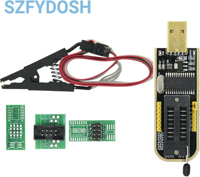 CH341A USB-Programmiermodul für EEPROM Flash BIOS 24 25-Serie inklusive SOIC8 SOP8 Testclip in Multicolor - Bild 1