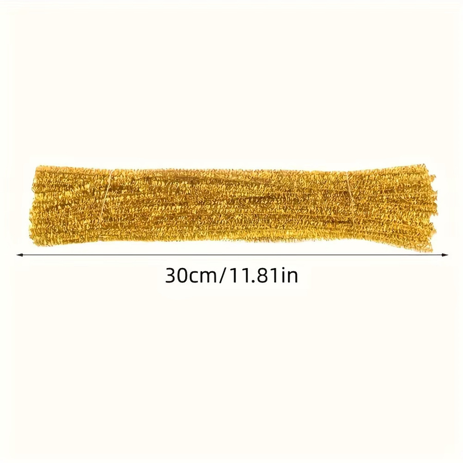 100 Stück funkelnde Plüsch-Stiel-Rohrreiniger von DUTRIEUX in Multicolour, 30 cm weicher Draht zum Basteln für DIY-Projekte und Dekorationen - Bild 5