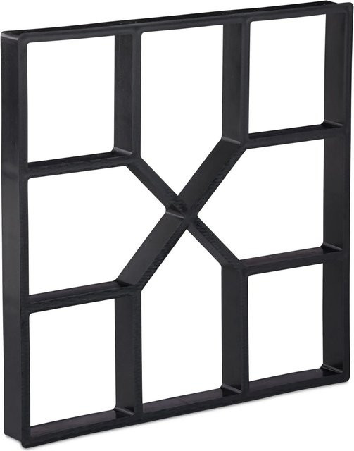 Relaxdays Betonform aus Polypropylen in Schwarz, H: 4 cm, B: 40 cm, T: 40 cm - Bild 1