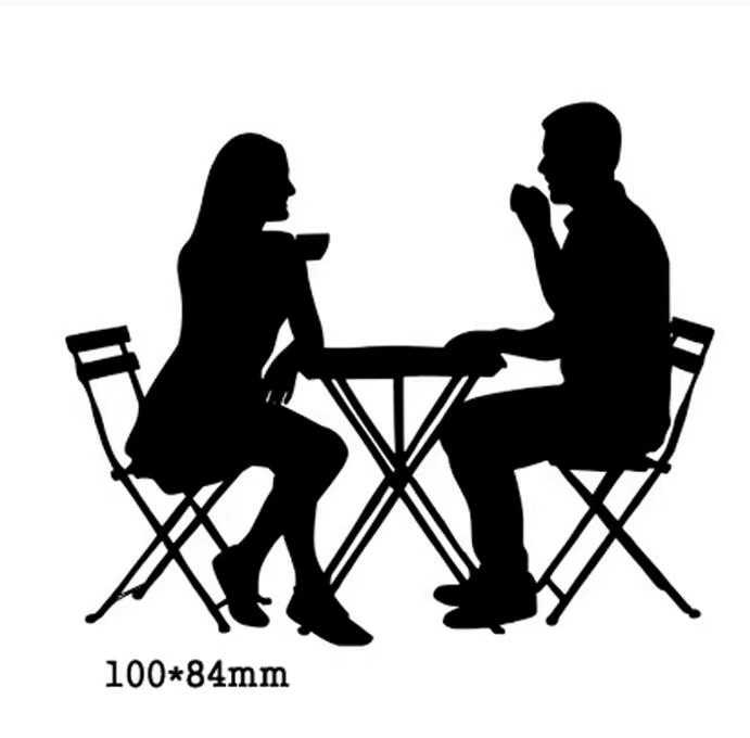 Schneideform aus Metall in Frauen-Silhouette für Scrapbooking und Bastelarbeiten, Schwarz - Bild 3