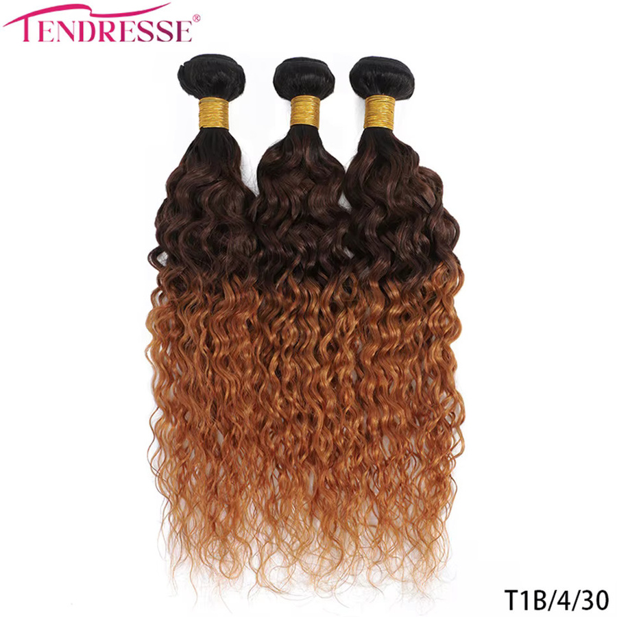 Tendresse Ombre Curly Virgin Hair Extensions, 3 Bündel, Ombre Blond - Bild 2