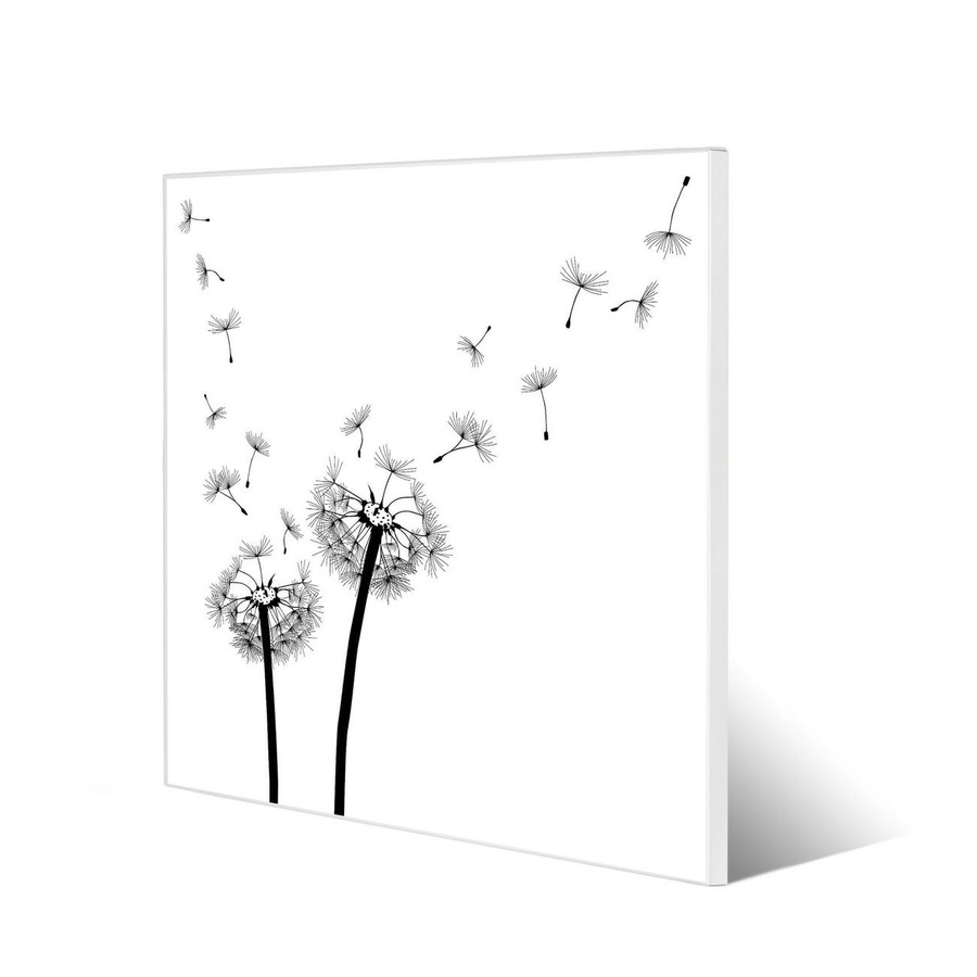 Banjado Magnettafel aus Metall mit Pusteblume Motiv in Weiß, B/H: 50 x 50 cm - Bild 1