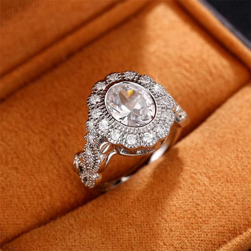 Huitan Eheringe, Silber, Zirkonia, Damen - Bild 3