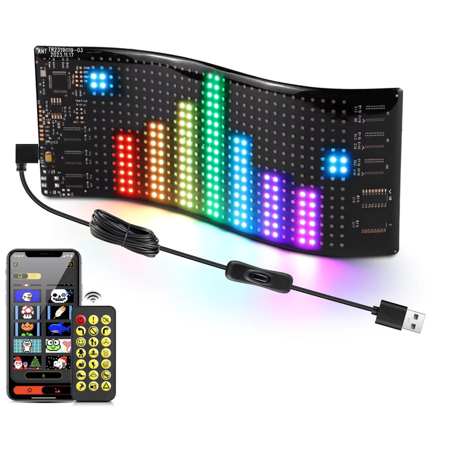 Rybakov Programmierbares RGB LED-Display in Schwarz für Auto-Heckscheibe, Café oder Geschäft mit Multicolour-Funktion - Bild 6