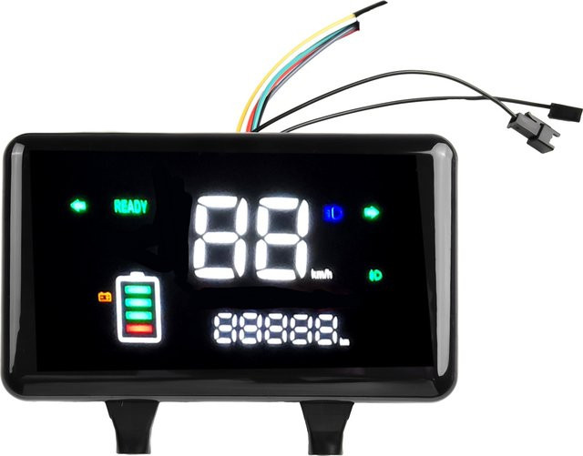 Digitaler Geschwindigkeitsmesser für Elektrofahrzeuge und Motorräder, 48–72 V, Schwarz - Bild 1