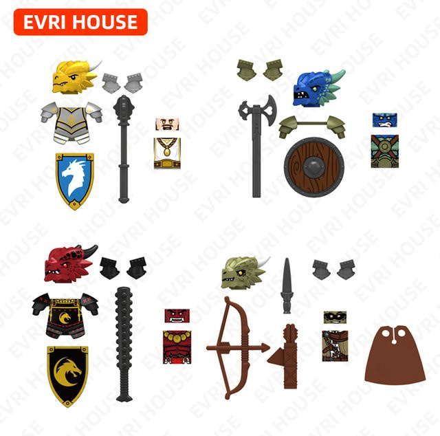 Dragon Knight Mini Actionfiguren Bausteine Fantasy Ritter Montage Spielzeug für Kinder in Multicolour - Bild 1