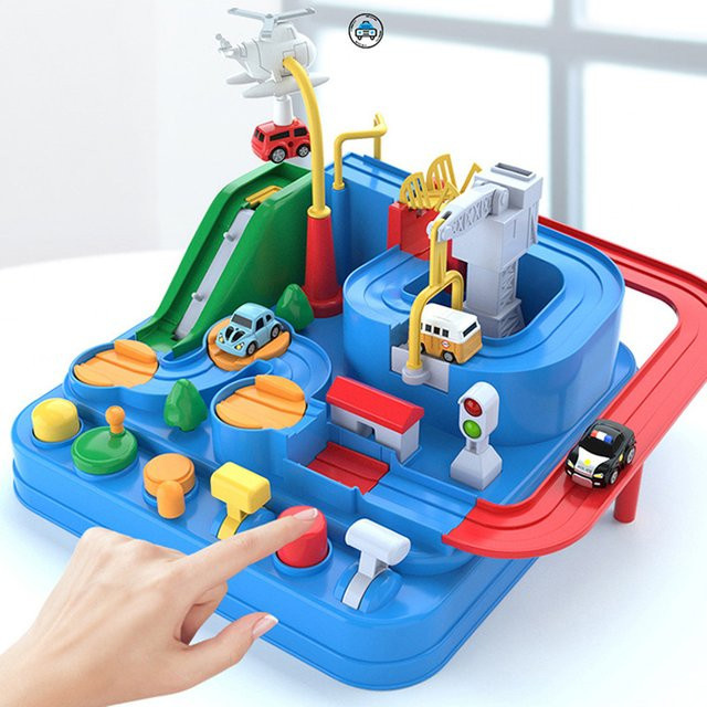 yikesong Racing Rail Car Modell, Lernspielzeug, Tiere, Weltraum, Fahrzeuge - Bild 1