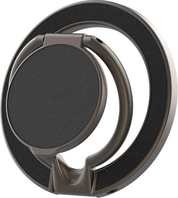WSSHE Doppelseitiger MagSafe Handyhalter Magnetischer Ringhalter und Aufsteller in Schwarz für iPhone und Android - Bild 1