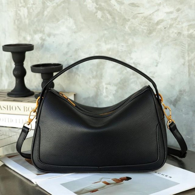 Bofida Umhängetasche, Echtes Leder, schwarz, Damen, 30 x 9 x 18 cm - Bild 1