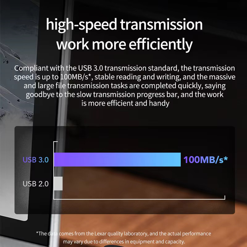 Lexar V400 USB-Flash-Speicher Stick in Schwarz mit bis zu 256 GB Kapazität und 100 MB/s für PC und Mac - Bild 4