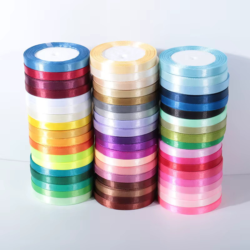 Merylover Seidensatinbänder für DIY-Bastelarbeiten und Dekoration, 25 Yards pro Rolle, erhältlich in verschiedenen Breiten und in Silber oder Multicolour - Bild 2