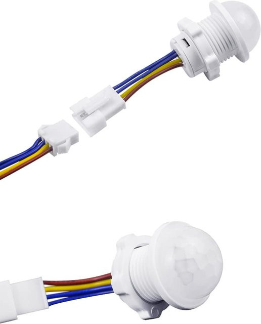 ELECAPITAL Infrarot-Sensorschalter für LED-Beleuchtung, weißer Bewegungsmelder für den Innen- und Außenbereich, 110–240 V - Bild 1