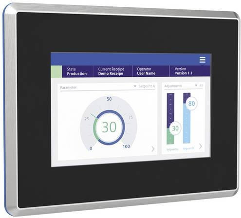 Siemens SPS-Bedienpanel 6AV2128-3GB70-0AX0 in Silber und Grau mit Ethernet/LAN - Bild 1