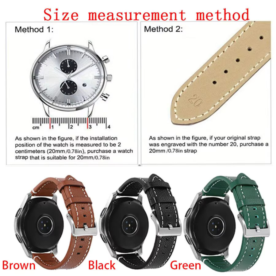 VNWCT Uhrenarmband Leder, Unisex - Bild 1