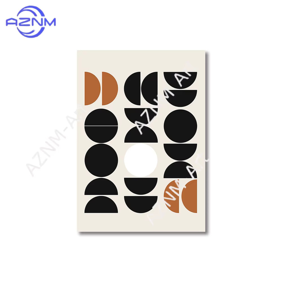 AZNM Abstrakte Wanddekoration in Mehrfarbig mit geometrischem und minimalistischem Design - Bild 2