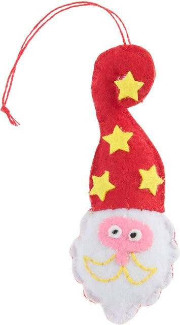 Rico Design Weihnachts-Aufhänger Santa mit Sternen aus Filz in Rot/Weiß - Bild 1