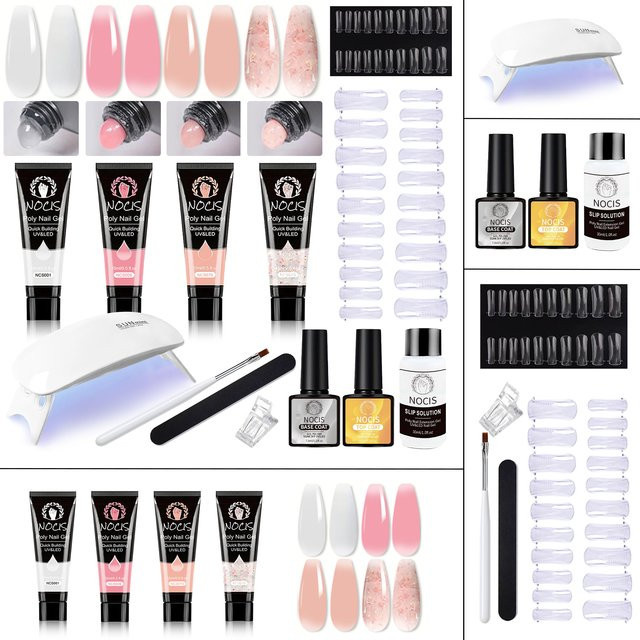 NOCIS Polygel Nagelverlängerungs-Set, 4 Farben, inklusive Mini-Nagellampe - Bild 1