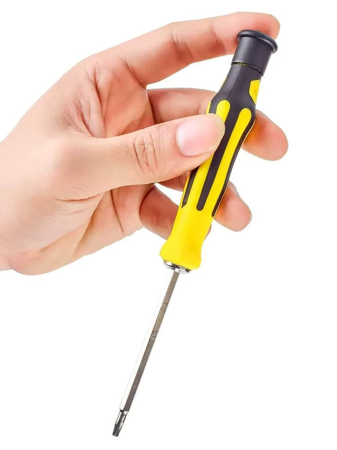 Mini-Schraubendreher-Set mit abnehmbarem Griff in Gelb, 12 Größen für den Haushalt - Bild 4
