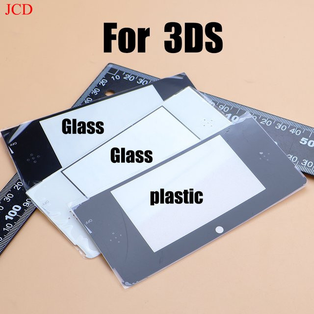 JCD Ersatz Front-LCD Display für Nintendo 3DS in Schwarz mit Klebstoff und Displayschutzfolie - Bild 1