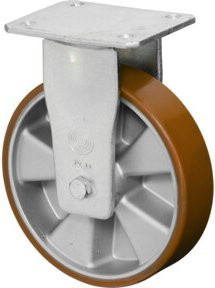 BS Schwerlastrolle RR110.B90.200 aus Aluminium in Braun mit Schraubbefestigung - Bild 1