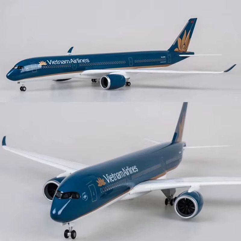 ZOCO Airbus A350 Dreamliner Modellflugzeug Vietnam Airlines Skala 1/142 aus Harz in Blau und Weiß - Bild 2