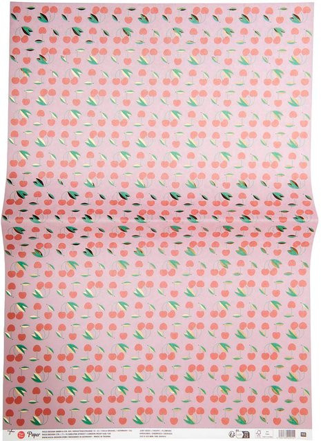 Rico Design Paper Poetry Paper Patch Papier Kirschen B: 30 cm, H: 42 cm - Bild 1