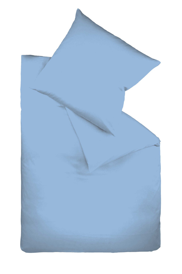 Fleuresse Bettwäsche aus Mako-Satin in Blau mit Reißverschluss, B/H: 155 x 220 cm - Bild 1